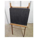 Vintage  Oak Floor Model  Chalkboard  23 x 48" hig