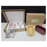 Longaberger Pottery Measuring Spoons & Dash Bowls