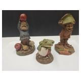 Tom Clark Gnomes & Frog 6" High