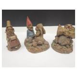 Tom Clark Gnome, Beaver & Girl 4" High