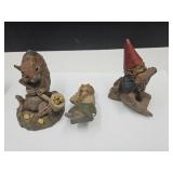 Tom Clark Gnomes & Squirrel: 2 Sitting Statues