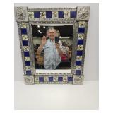 Metal & Tile Wall Mirror 25 x 29"h