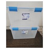 2 Clear Storage Totes 54 Qt