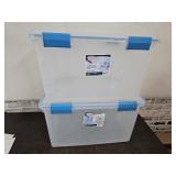 2 Clear Storage Totes 54 Qt