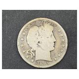 1893 Silver Barber Half Dollar Coin