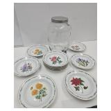 2 Gallon Drink Dispenser & Pretty Bowls