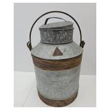 17" Galvanized Milk Pail  Can Decor Not Primitive