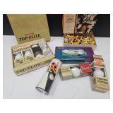 Golf Balls & Tee: Uniroyal, Spalding, Top Flight