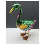 New 14" Metal Duck Statue Colorful