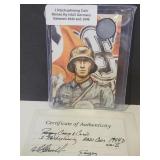 WWII German 1 Coin w COA