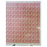 1941 WWII Adolf Complete Sheet MNH Framed Stamps