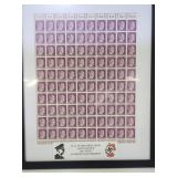 1941 WWII Adolf Complete Sheet MNH Framed Stamps