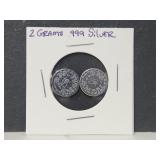 2 Grams .999 Silver Eye of RA