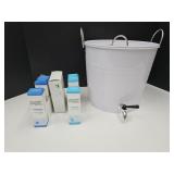 !0" W Metal Drink Dispenser &  Skin Care