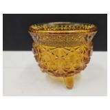 Fenton L.E. Smith? Daisy Button 3" W Footed Dish