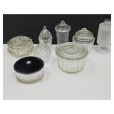 Vintage Glass Trinket Boxes Deco +