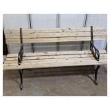 5 Ft Long Bench with Cast Iron Legs /  Arms