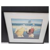 Framed WOMEN WALKING IN WATER Wall Art  28"w