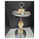 Vintage Agate Smoke Stand Top  Lights Up