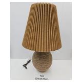 Stoneware Table Lamp 30" High W Burlap Shade