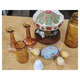 Eggs & Glassware W Carousel, PeachLuster