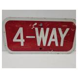 Metal 4-WAY Sign 12x6"
