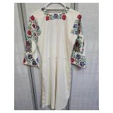 Hand Embroidered  Ukraine Dress Size MED