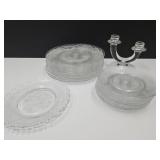 Vintage Indiana Glass Plates,Saucers +Up to 9 1/4"