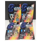 4 Star Wars Action Figures Toy Luke, Yoda +