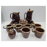 VTG USA Brown Drip Hull Pottery Dishes