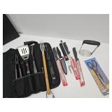 BBQ Tools, Thermometer, Scissors +