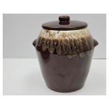 Vintage Hull USA Brown Drip Pottery Cookie Jar