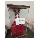 Display Case 18 x30"  w Bradley Southern Bell Doll