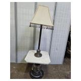 Side Table Marble Top with Lamp