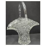L.E. Smith Crystal Basket 10" wide