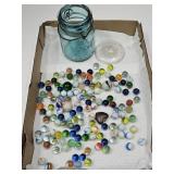 Pint Size Jar VTG Marbles