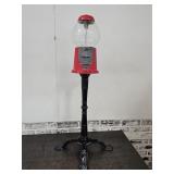 38"h Floor Model Bubble Gum Machine, Ornate Legs