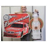 17"w BACARDI &  36" w metal BUDWEISER Sign