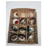VTG Christmas Ornaments, Indents, Shiny Brite+