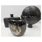 Home Decor Vases Black Up To 15" Long