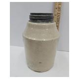 Primitive Macomb Pottery Crock Pat. 1899 7" H