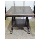 Large Claw Feet Hall Table 28x28x30"