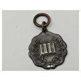 1929 -30 Sterling Silver School & Bible Pendant