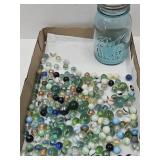 #13 QT Size Ball Jar Vintage Marbles