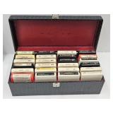 Vintage 8 Track Tapes with Carry Case Guress Who+