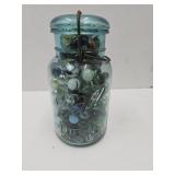 QT Size Ball Jar Vintage Marbles