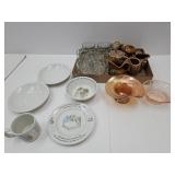 VTG Peachluster, Peter Rabbit Dishes Glass Lot