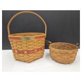 2 Longaberger Baskets Up to 9.5" w