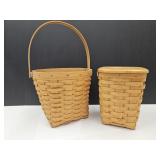 2 Longaberger Baskets  Tissue & 10" w Basket