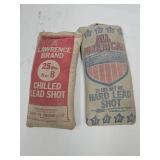 2 Bags Lead Shot  25 LB Bags each